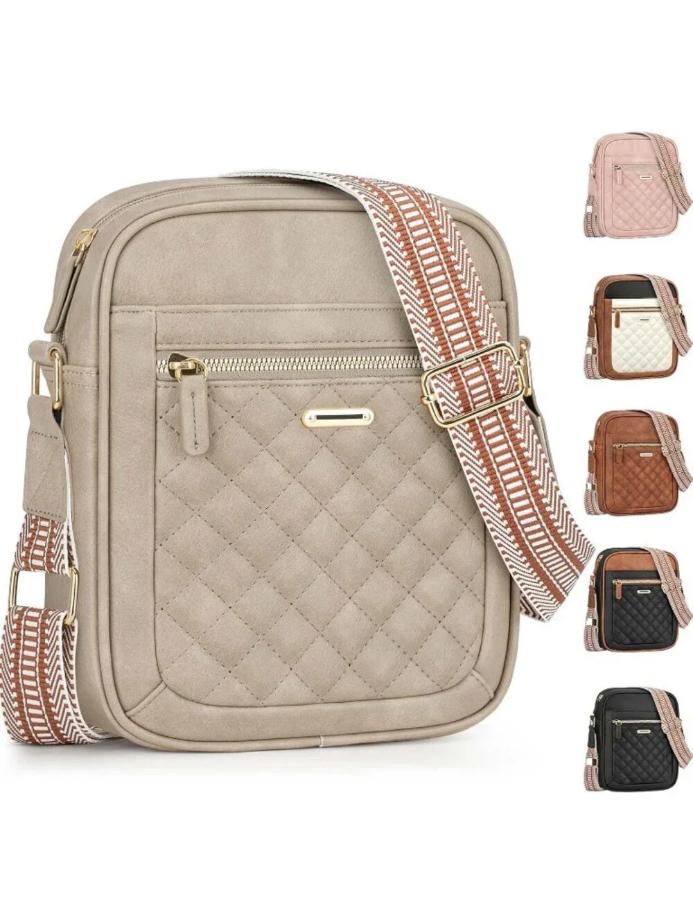 Women's Grey Small Shoulder Bags with Adjustable Strap for Travel Workout